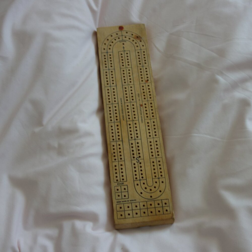 Vintage Brinks Social Club Acme Cribbage Board Design Registered - No. 14526